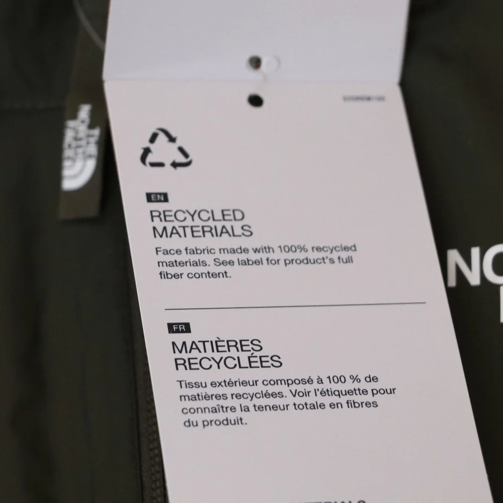 The North Face Boy's Zipline Rain Jacket New Taupe Green 14/16 Large